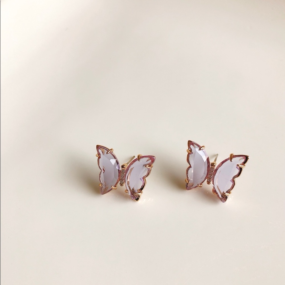 Glass butterfly 🦋 stud earrings